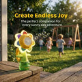 Dancing Sunflower Bubble Machine with LED Lights for Kids Automatic Bubble Blower Summer Toy