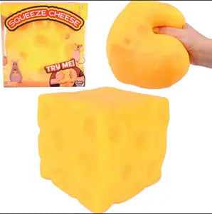 Large Cheese Squishy Toy, Slow Rising Jumbo Sensory Stress Toy for Anxiety & Relaxation. Soft Squeeze Cheese Fidget
